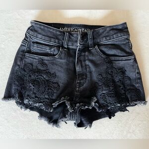 American Eagle Outfitters Black High Waist Shorts
